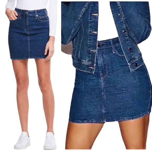NWT! GOOD AMERICAN The Denim Classic Mini Skirt - Picture 16 of 16